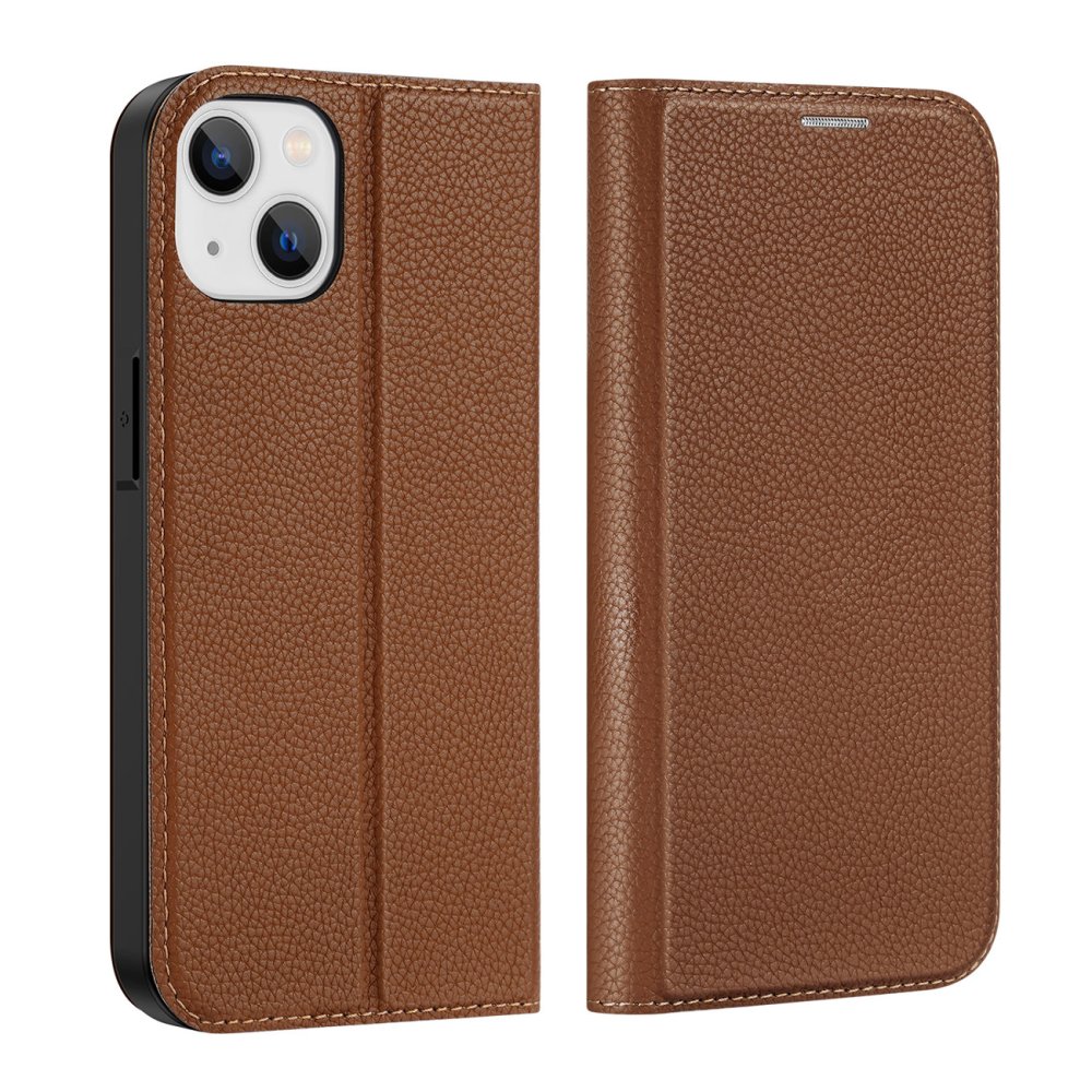Apple iPhone 14 6.1'' Dux Ducis Skin X2 Magnetic Book Case Cover, Brown (3)