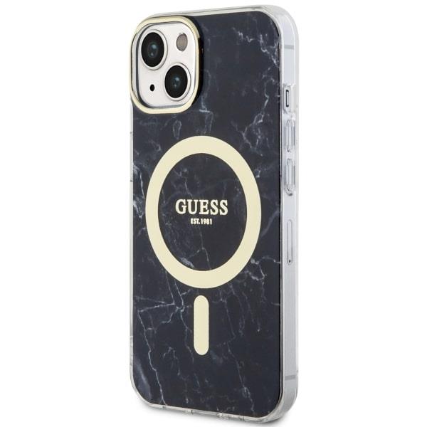 Apple iPhone 14 6.1'' Guess Marble MagSafe Case Cover (GUHMP14SPCUMAK), Black (0)