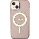 Apple iPhone 14 Plus 6.7\'\' Guess Glitter Gold MagSafe Case Cover (GUHMP14MHCMCGP), Pink