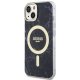 Apple iPhone 14 Plus 6.7\'\' Guess Marble MagSafe Case Cover (GUHMP14MPCUMAK), Black