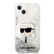 Apple iPhone 14 Plus 6.7\" Karl Lagerfeld Glitter Karl Head Case Cover (KLHCP14MLNKHCH), Silver