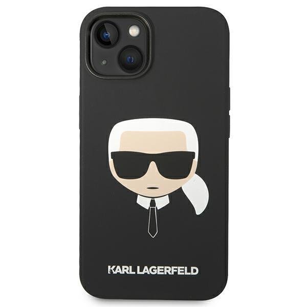 Apple iPhone 14 Plus 6.7" Karl Lagerfeld Silicone Karl`s Head Case Cover (KLHCP14MSLKHBK), Black (1)