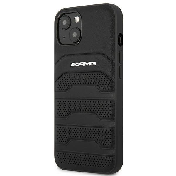 Apple iPhone 14 Plus 6.7'' AMG Leather Debossed Lines Case Cover (Amhcp14mgsebk), Black (0)