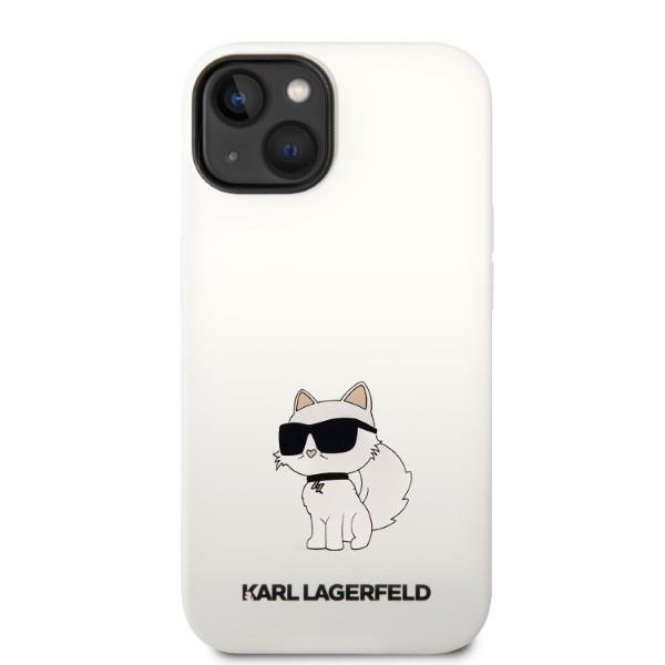 Apple iPhone 14 Plus 6.7" Karl Lagerfeld Silicone Choupette Case Cover, White (1)