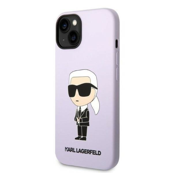 Apple iPhone 14 Plus 6.7" Karl Lagerfeld Silicone Ikonik Case Cover (Klhcp14msnikbcu), Purple (0)