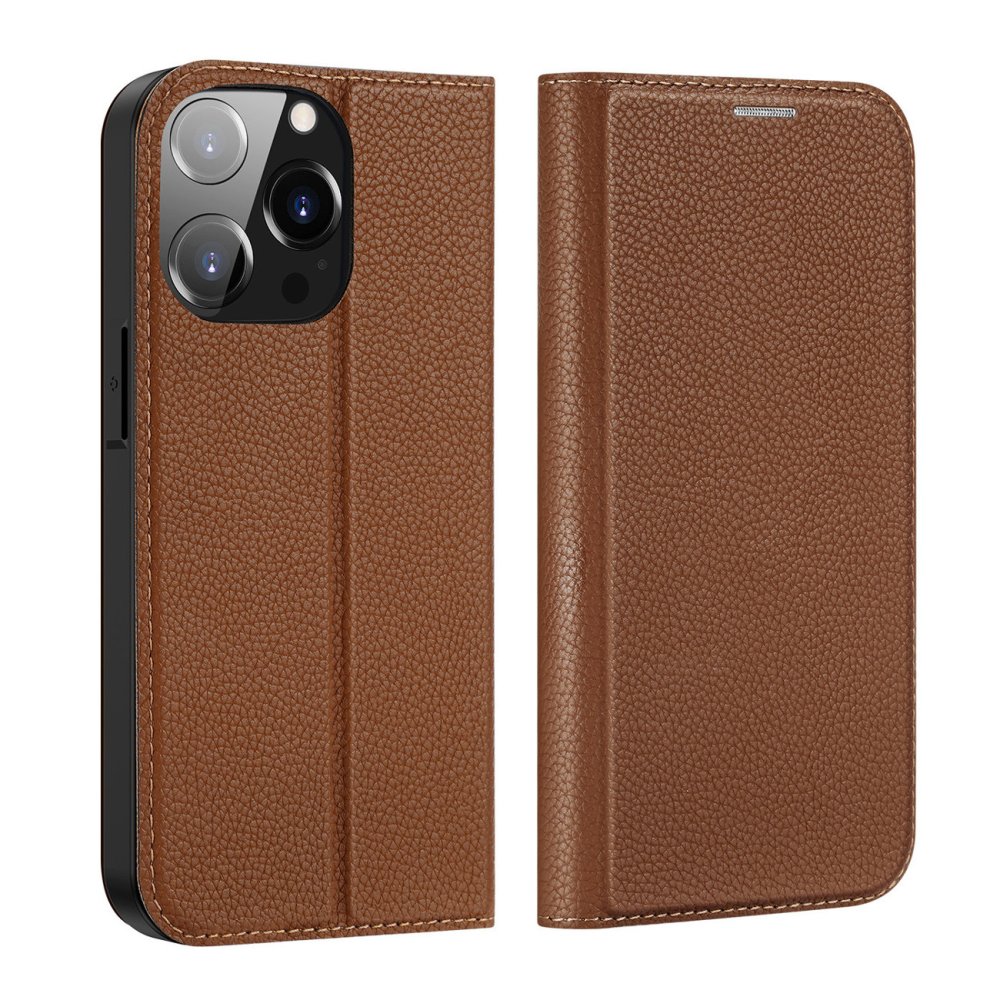 Apple iPhone 14 Pro 6.1'' Dux Ducis Skin X2 Magnetic Book Case Cover, Brown (3)