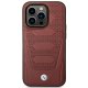 Apple iPhone 14 Pro 6.1\'\' BMW Leather Seats Pattern MagSafe Case Cover (BMHMP14L22RPSR), Burgundy