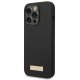 Guess Silicone Logo Plate MagSafe Case for iPhone 14 Pro - Black