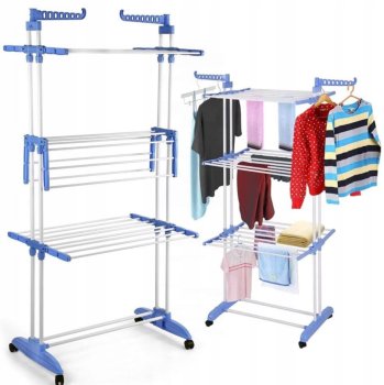 Multifunctional Folding Laundry Clothe Drying Rack Dryer Garment Hanger Stand, 170cm
