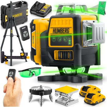 Humberg HM-171 Self-Leveling Cross-Line Laser Level with Tripod and Case