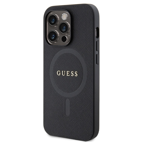 Guess GUHMP14LPSAHMCK case for iPhone 14 Pro - black Saffiano MagSafe (0)