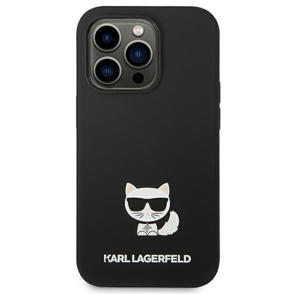 Apple iPhone 14 Pro 6.1'' Karl Lagerfeld Silicone Choupette Body Case Cover (KLHCP14LSLCTBK), Black (1)