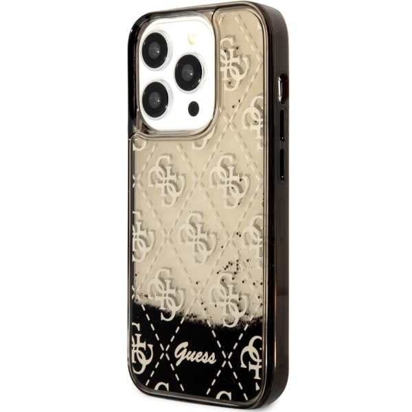 Apple iPhone 14 Pro 6.1" Guess Liquid Glitter 4G Transculent Case Cover (GUHCP14LLC4PSGK), Black (0)