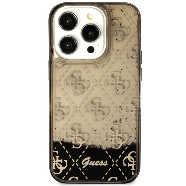 Apple iPhone 14 Pro 6.1" Guess Liquid Glitter 4G Transculent Case Cover (GUHCP14LLC4PSGK), Black (1)