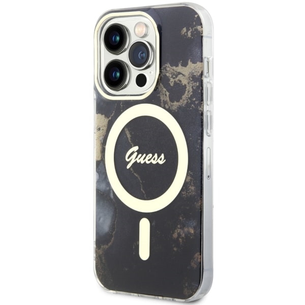 Apple iPhone 14 Pro 6.1'' Guess Golden Marble MagSafe Case Cover (GUHMP14LHTMRSK), Black (0)