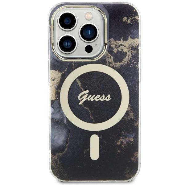 Apple iPhone 14 Pro 6.1'' Guess Golden Marble MagSafe Case Cover (GUHMP14LHTMRSK), Black (1)