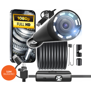 LTC USB Type C / Micro USB Smartphone Borescope Endoscope Inspection Camera 3.5m