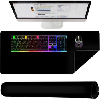 XXL Gaming Desk Mat for Mouse and Keyboard, Black P18625