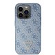 Guess iPhone 14 Pro Max Case Crossbody 4G Metal Logo, Blue