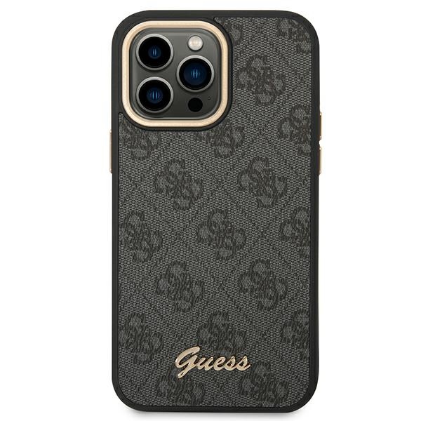 Guess GUHCP14XHG4SHK iPhone 14 Pro Max 6.7 \"black / black hard case 4G Vintage Gold Logo (1)