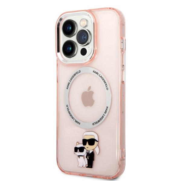 Karl Lagerfeld Iconic Karl&Choupette MagSafe Phone Case Cover iPhone 14 Pro Max - pink (0)