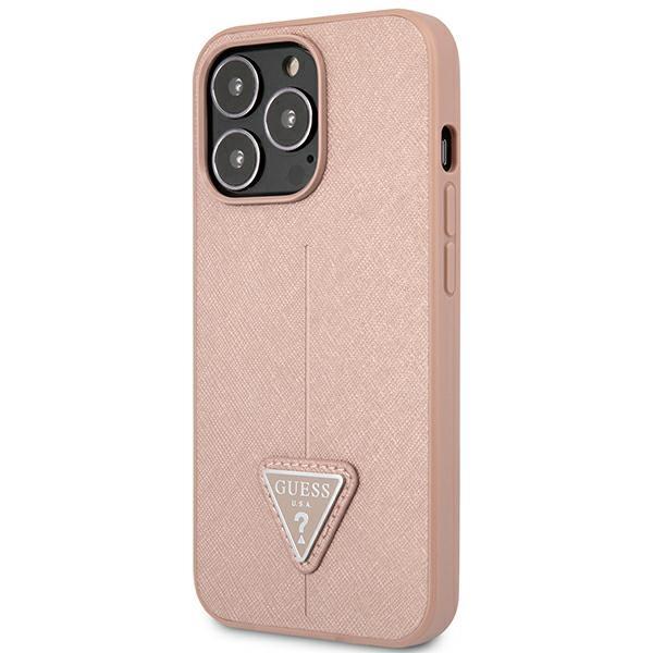 Apple iPhone 14 Pro Max 6.7'' Guess SaffianoTriangle Logo Case Cover (GUHCP14XPSATLP), Pink (0)