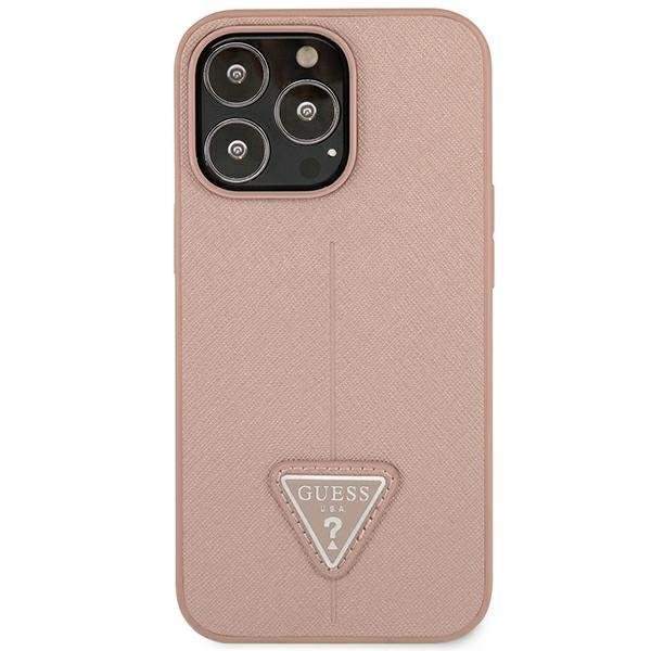 Apple iPhone 14 Pro Max 6.7'' Guess SaffianoTriangle Logo Case Cover (GUHCP14XPSATLP), Pink (1)