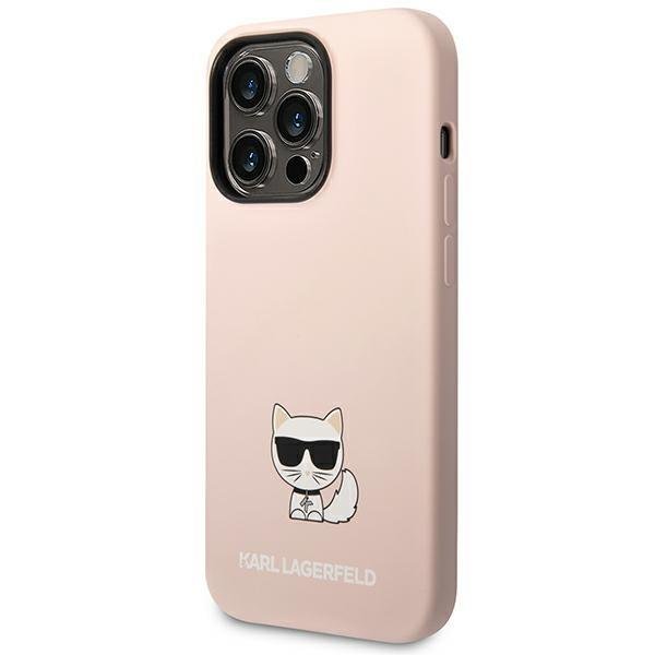 Apple iPhone 14 Pro Max 6.7'' Karl Lagerfeld Silicone Choupette Body Case Cover (KLHCP14XSLCTPI), Pink (0)