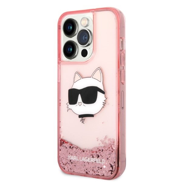 Apple iPhone 14 Pro Max 6.7" Karl Lagerfeld Glitter Choupette Head Case Cover (KLHCP14XLNCHCP), Pink (0)