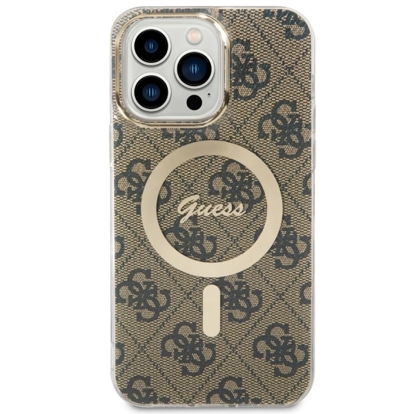 Apple iPhone 14 Pro Max 6.7'' Guess 4G MagSafe Case Cover (GUHMP14XH4STW), Brown (0)