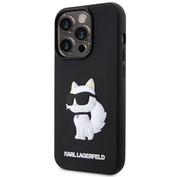 Apple iPhone 14 Pro Max 6.7" Karl Lagerfeld 3D Rubber Choupette Case Cover (KLHCP14X3DRKHNK), Black (0)