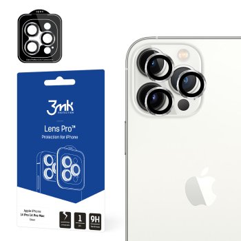 Camera Lens Glass iPhone 14 Pro Max / 14 Pro, 3mk Lens Protection Pro, Silver