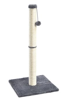 Cat Sisal Scratching Post, 100 cm - Beige/Gray