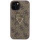 Guess Grip Stand 4G Triangle Strass case for iPhone 15 - brown