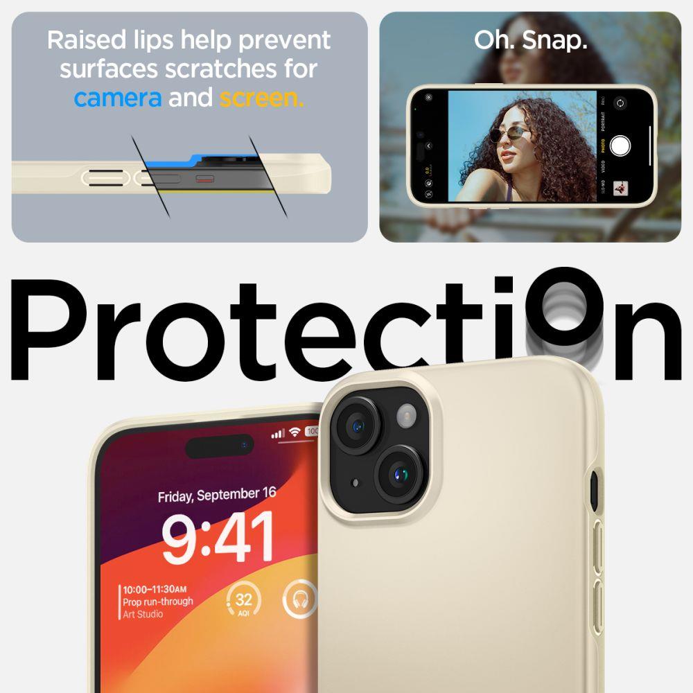 Apple iPhone 15 6.1'' Spigen Thin Fit Case Cover, Beige (0)