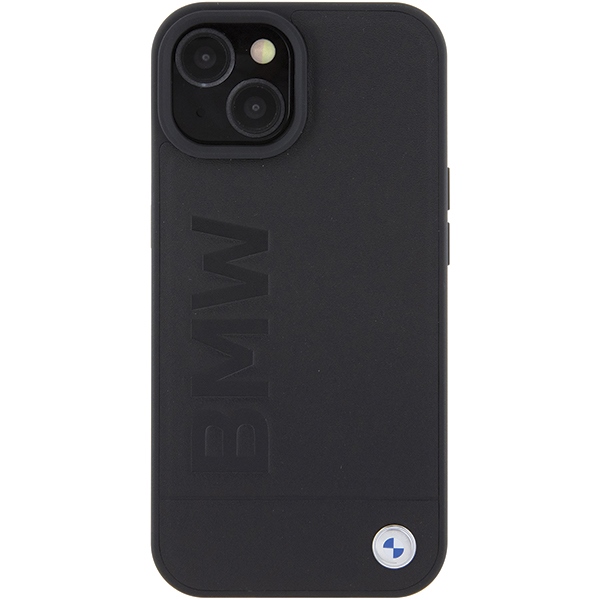 BMW Leather Hot Stamp case for iPhone 15 - black (1)