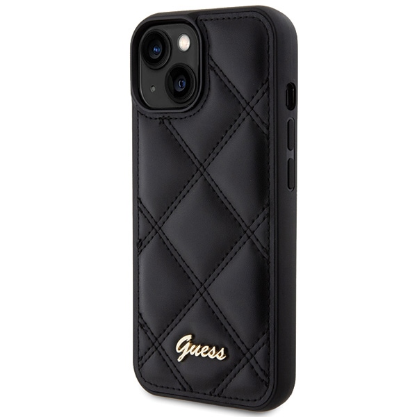 Guess Quilted Metal Logo case for iPhone 15 - black (0)