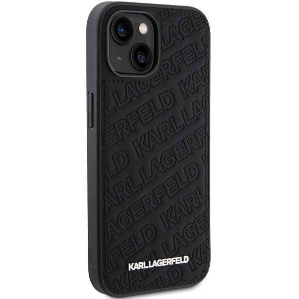 Apple iPhone 15 6.1" Karl Lagerfeld Quilted K Pattern Case Cover, Black (2)