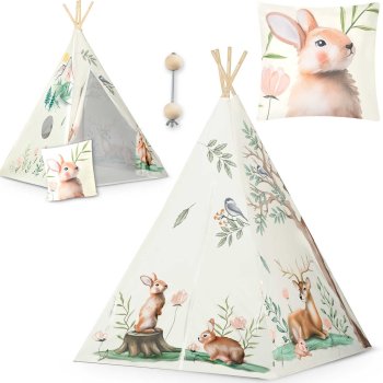 Tent Tipi for Children Nukido, Beige