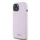 Apple iPhone 15 Plus 6.7\'\' DKNY Liquid Silicone Small Metal Logo MagSafe Case Cover, Pink