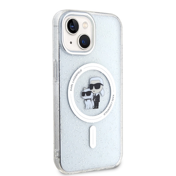 Apple iPhone 15 Plus 6.7'' Karl Lagerfeld Karl&Choupette Glitter MagSafe Cover Case, Black (2)