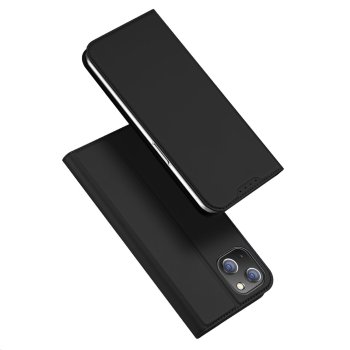 Apple iPhone 15 Plus 6.7'' DUX DUCIS Skin Pro Cell Phone Book Case Cover, Black