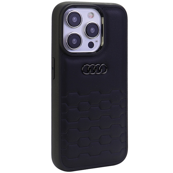 Apple iPhone 15 Pro 6.1'' Audi GT Synthetic Leather Case Cover, Black (0)