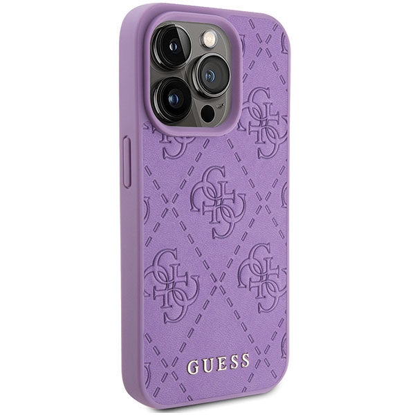 Guess Leather 4G Stamped case for iPhone 15 Pro - purple (2)