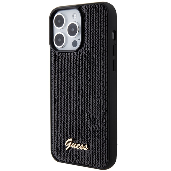 Guess Sequin Script Metal case for iPhone 15 Pro - black (0)
