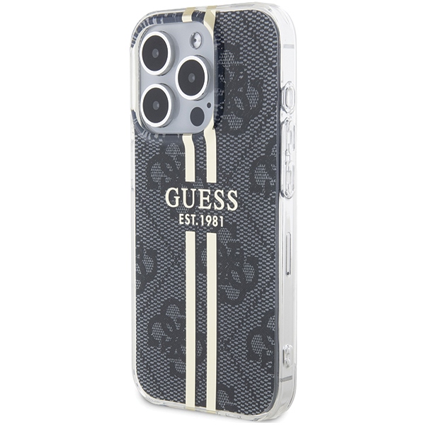 Guess IML 4G Gold Stripe case for iPhone 15 Pro - black (0)