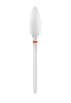 EXO Pro Ceramic Oval Bit Ø6.0 mm, Red (Fine), for Nail Drill