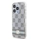 Apple iPhone 15 Pro Max 6.7\'\' DKNY IML Checkered Mono Pattern Printed Stripes MagSafe Case Cover, Beige