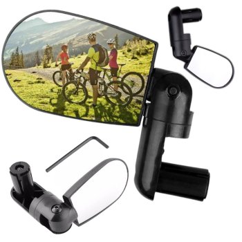 Bicycle mirror for bicycle 360 degree adjustment screwed to handlebars