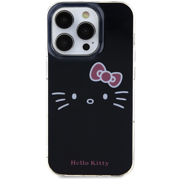 Apple iPhone 15 Pro Max 6.7'' Hello Kitty IML Kitty Face Cover Case, Black (1)